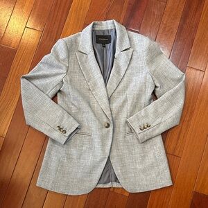 Banana Republic Light Blue Gray Women's Single-Button Blazer